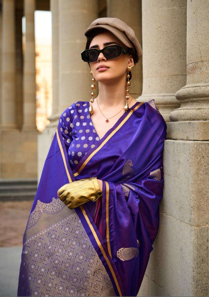 Handloom Satin Saree | Sophisticated Indian Saadi for Special Events