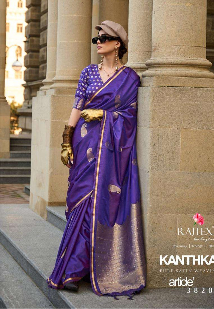 Handloom Satin Saree | Sophisticated Indian Saadi for Special Events