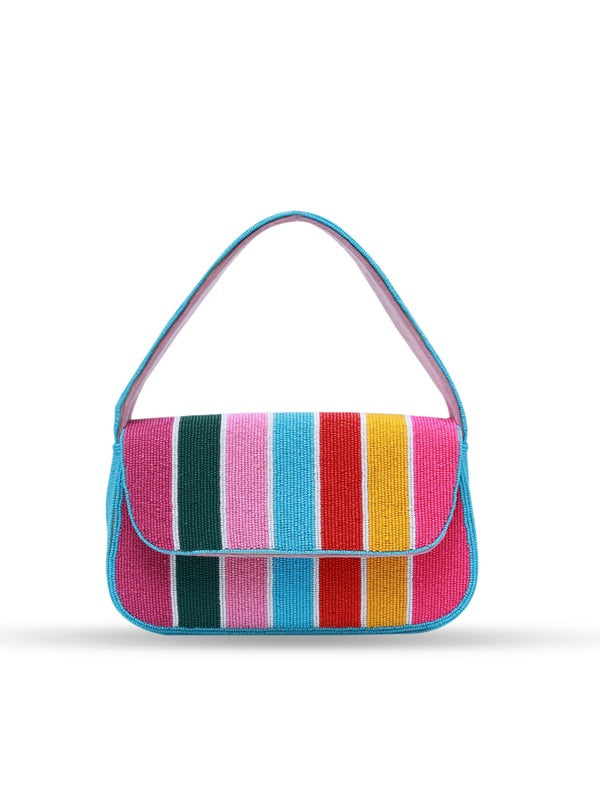 Stripe Multicolor Baguette Bag | Stylish Handbag Collection