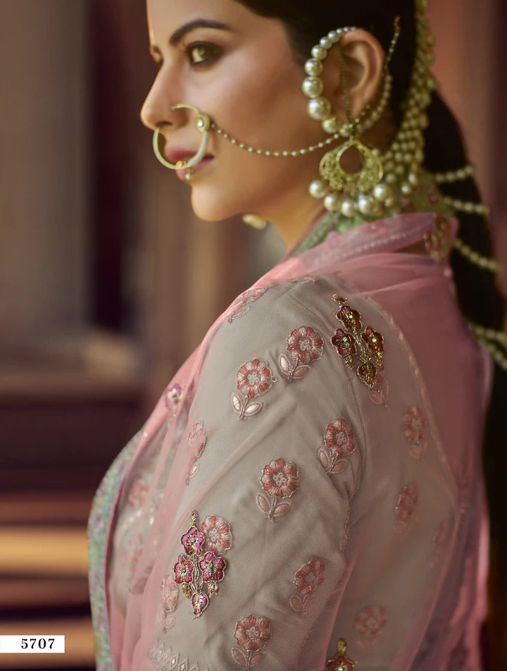 M46 Elegant Green Lehenga | Gota & Resham Work for Weddings & Celebrations