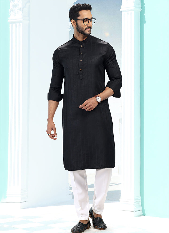 Handwoven Artisanal silk Premium Kurta Pajama | A Must-Have for Exclusive Festive Wardrobes