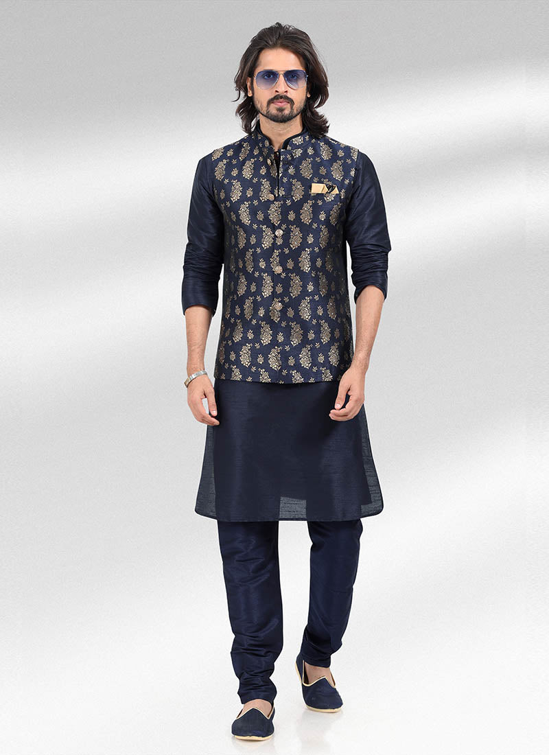 Cultural Fusion banarasi silk Premium Kurta Pajama | Luxury Attire for Weddings & Special Moments