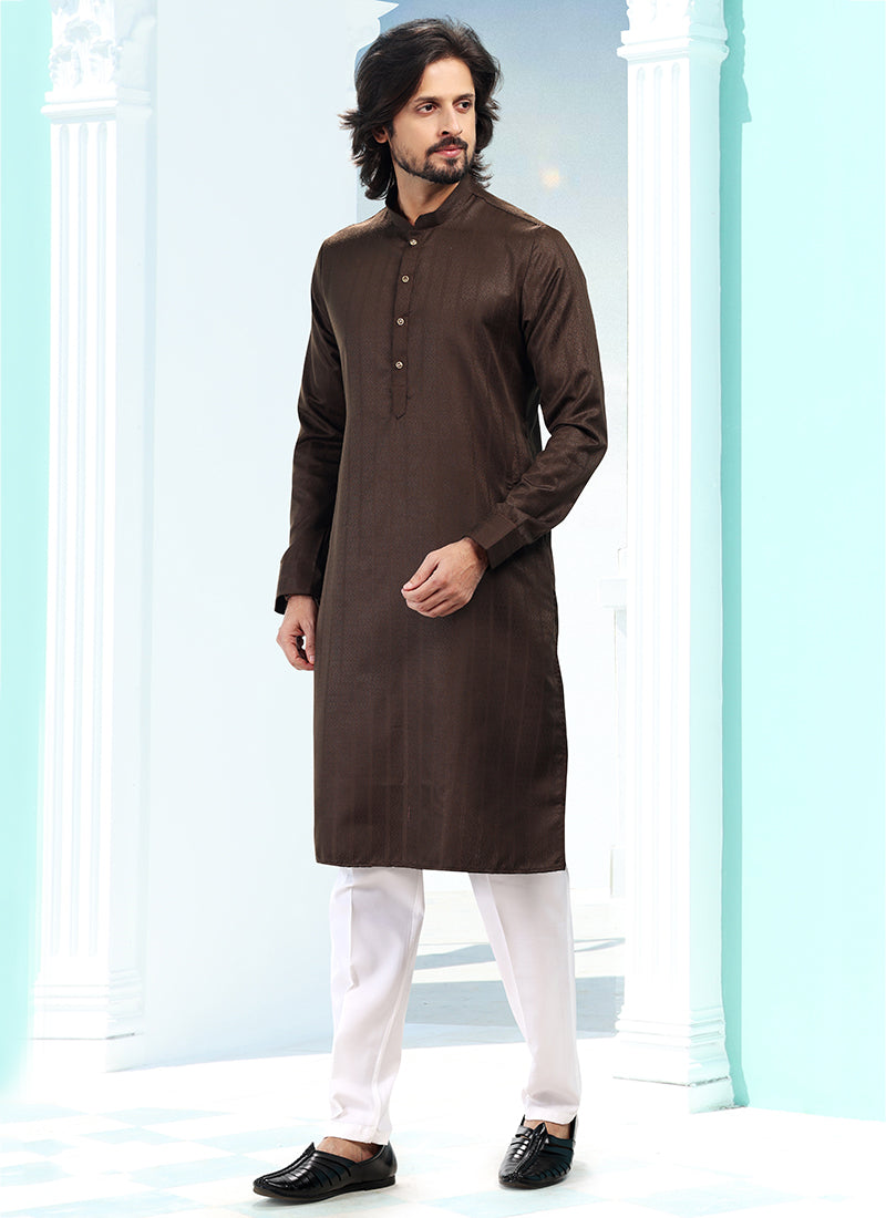 Handwoven Artisanal silk Premium Kurta Pajama | A Must-Have for Exclusive Festive Wardrobes