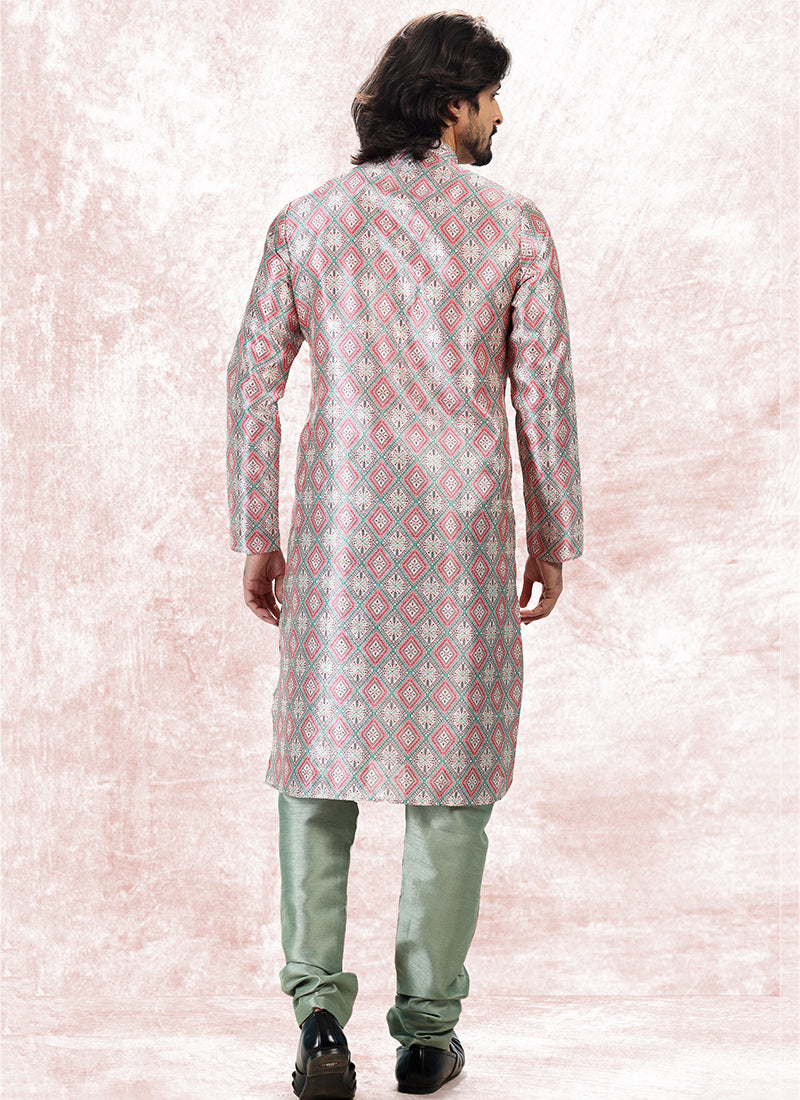 Timeless Elegant banarasi silk Premium Kurta Pajama | Intricately Crafted for Cultural & Festive Excellence