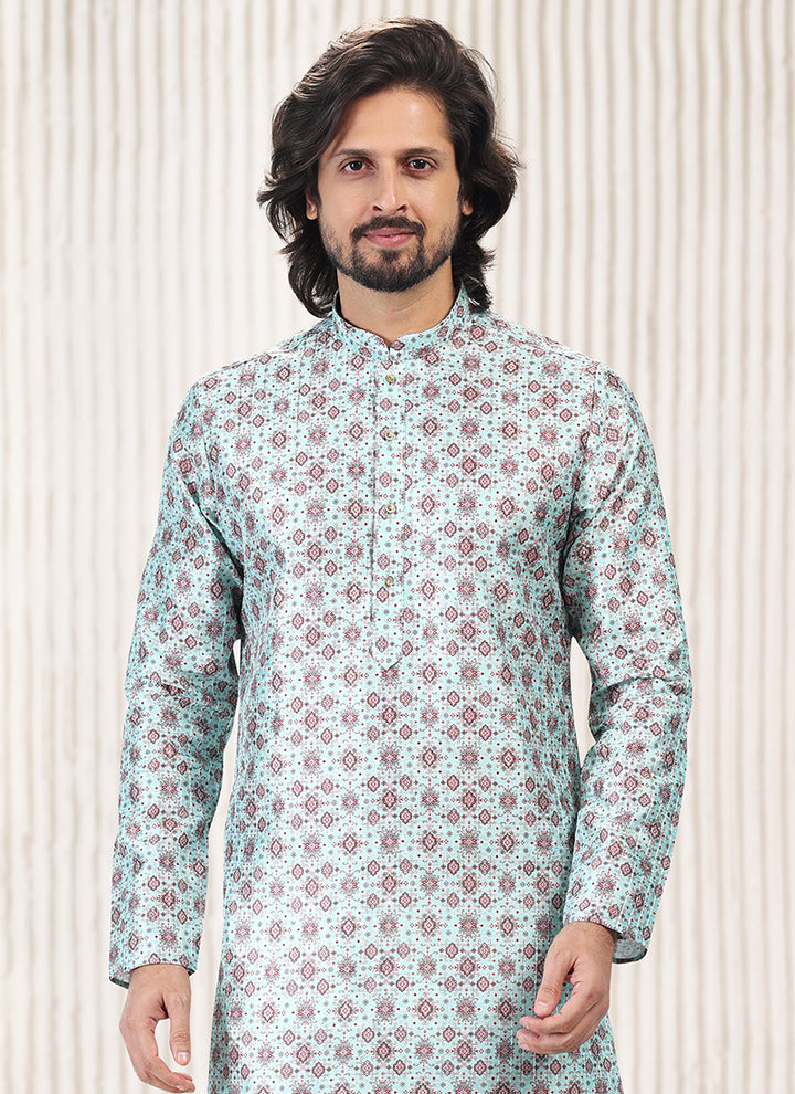 Opulent Grand banarasi silk Premium Kurta Pajama | Handcrafted with Intricate Details for Timeless Appeal