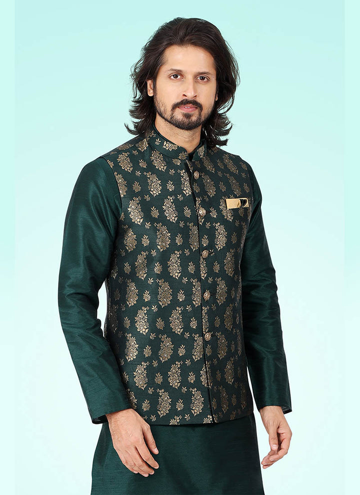 Cultural Fusion banarasi silk Premium Kurta Pajama | Luxury Attire for Weddings & Special Moments