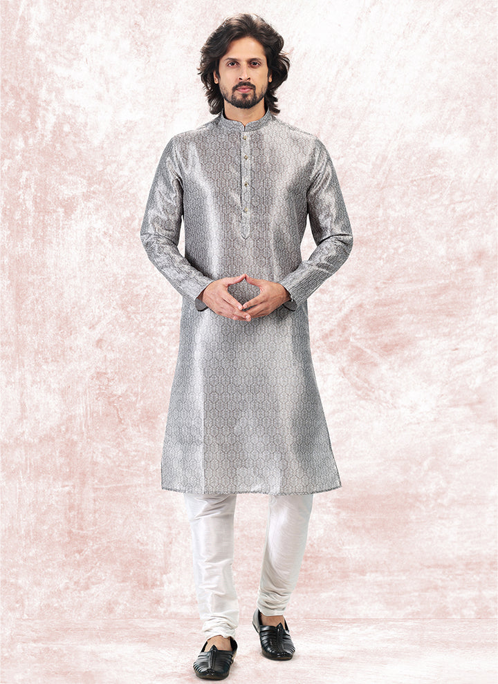 Charismatic Fashion banarasi silk Premium Kurta Pajama | Luxury Attire for Weddings & Special Moments