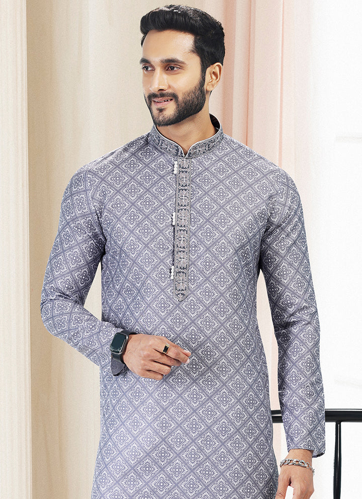 Charismatic Fashion cotton Premium Kurta Pajama | Enriched with Fine Embroidery & Graceful Aesthetic