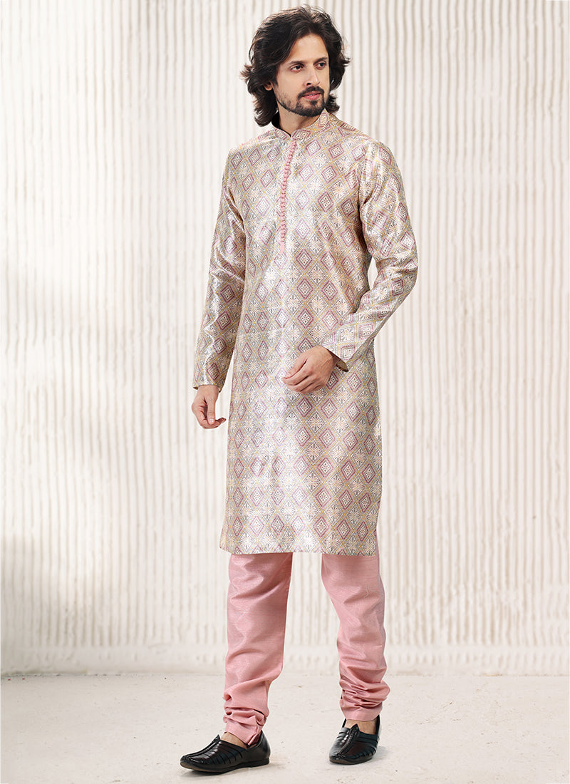 Timeless Elegant banarasi silk Premium Kurta Pajama | Intricately Crafted for Cultural & Festive Excellence