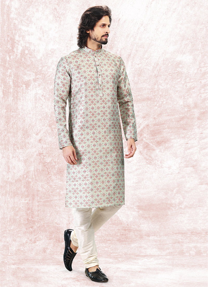 Opulent Grand banarasi silk Premium Kurta Pajama | Handcrafted with Intricate Details for Timeless Appeal