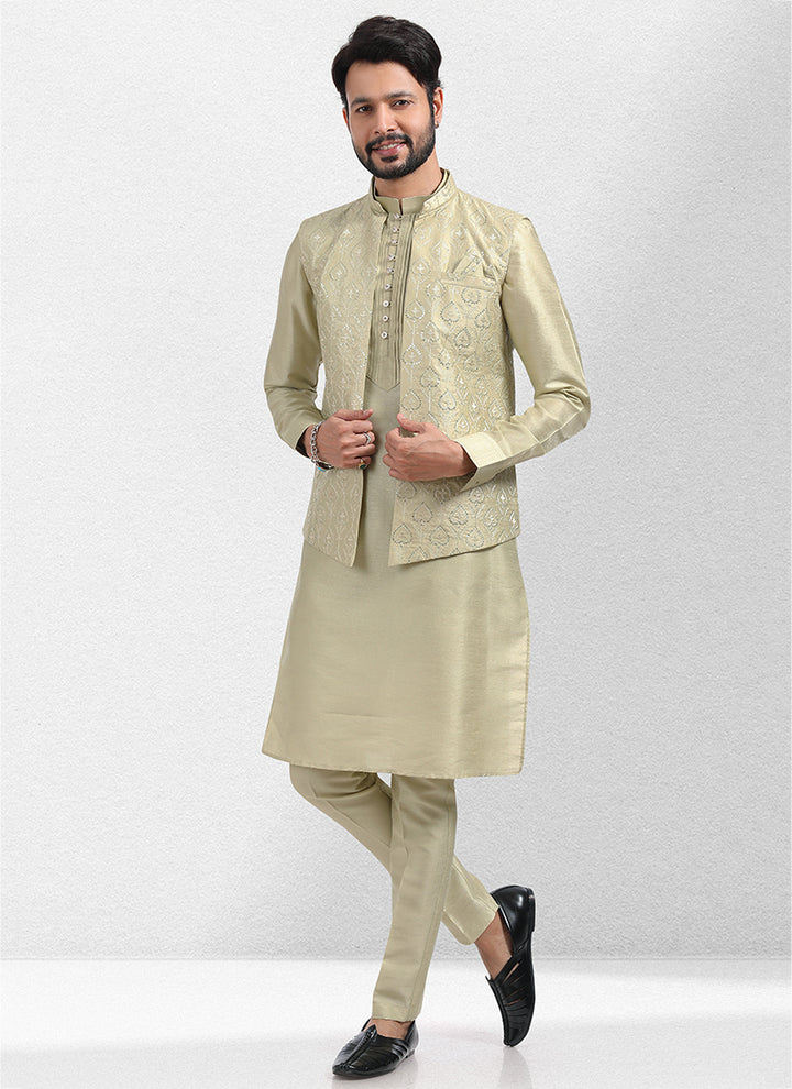 Luxurious Handcrafted art silk Premium Kurta Pajama | Designed to Elevate Your Style for Cultural Events