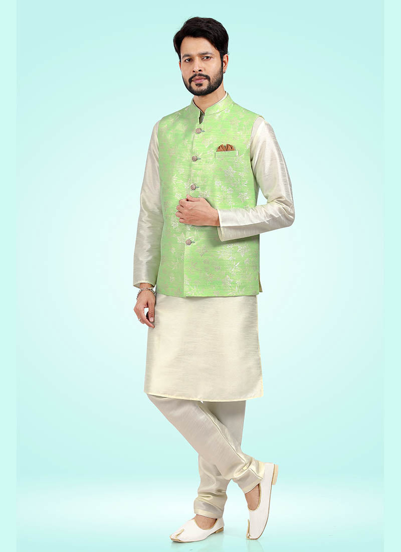 Timeless Elegant banarasi silk Premium Kurta Pajama | Designed for Those Who Appreciate True Craftsmanship