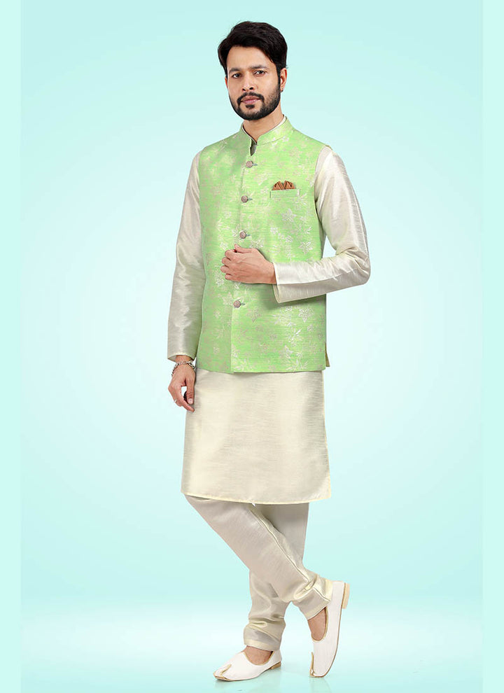 Timeless Elegant banarasi silk Premium Kurta Pajama | Designed for Those Who Appreciate True Craftsmanship