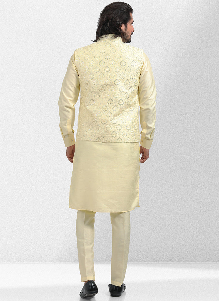 Luxurious Handcrafted art silk Premium Kurta Pajama | Designed to Elevate Your Style for Cultural Events