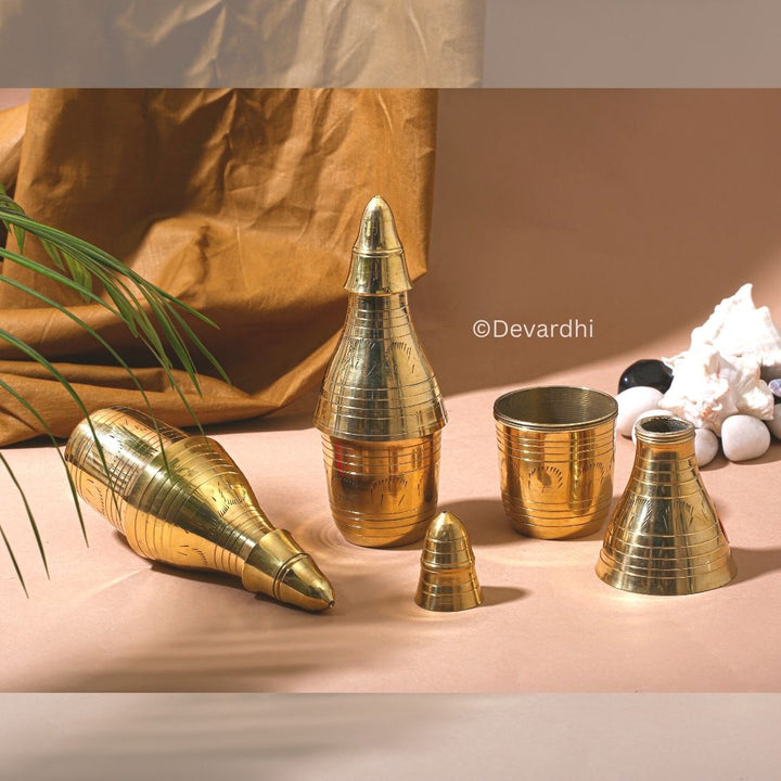 Alora Brass Mukhwas Bottle | Classy Storage for Refreshments