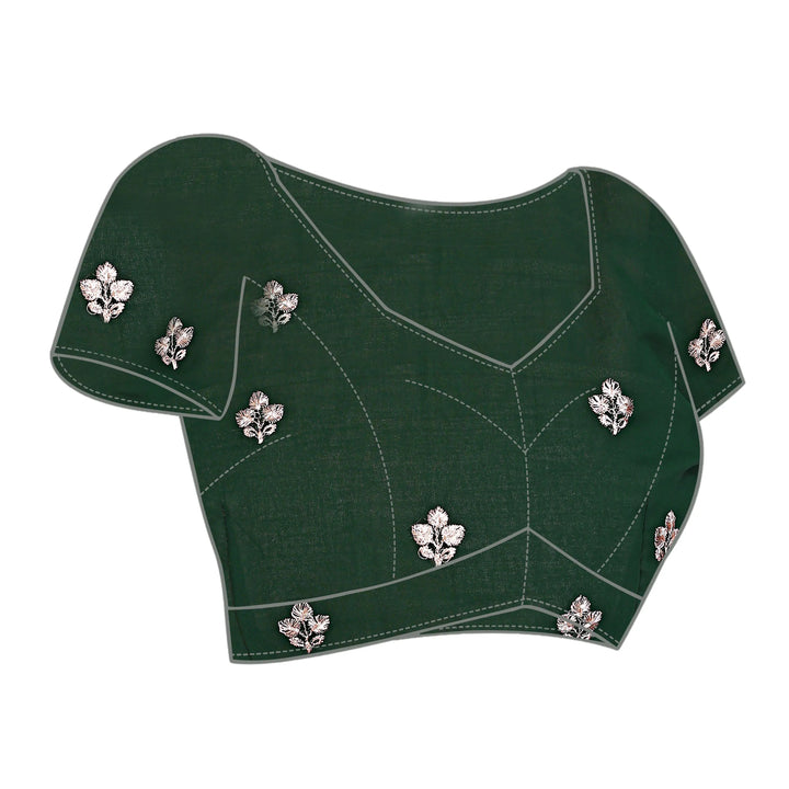 Stylish Georgette Saree with Zari and Stone-Work for Festive Wear