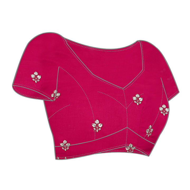 Stylish Georgette Saree with Zari and Stone-Work for Festive Wear