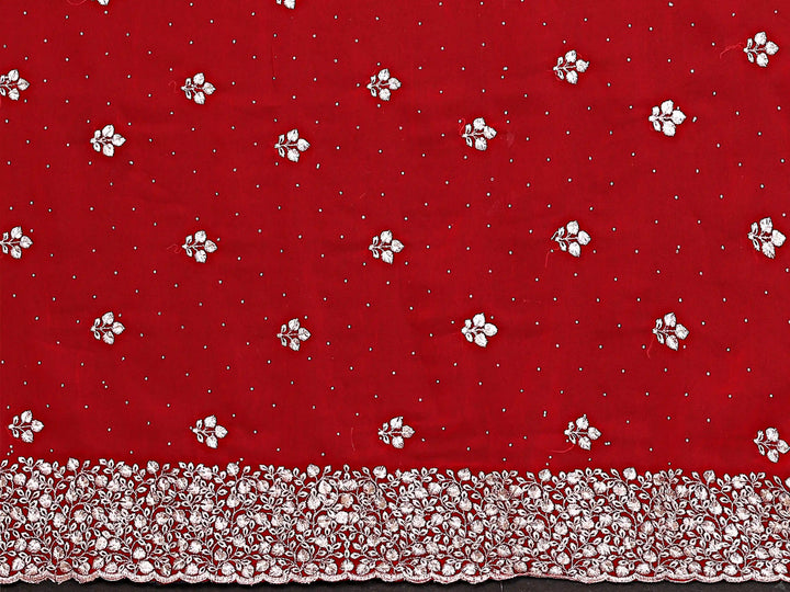 Stylish Georgette Saree with Zari and Stone-Work for Festive Wear