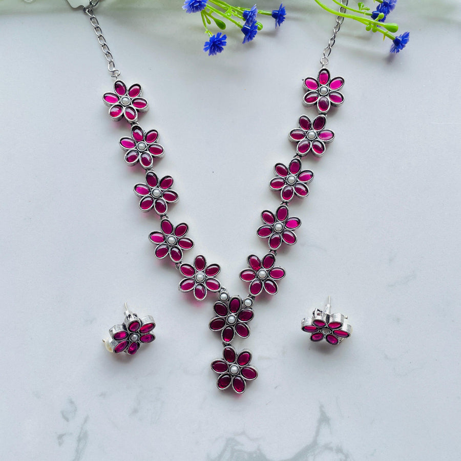 Unique oxidised jewelry set, perfect for modern women.