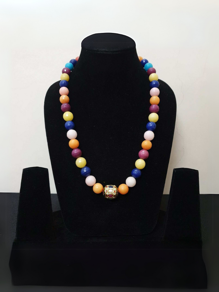 Multicolor Beads | Stone Meenakari Necklace Luxury Wear