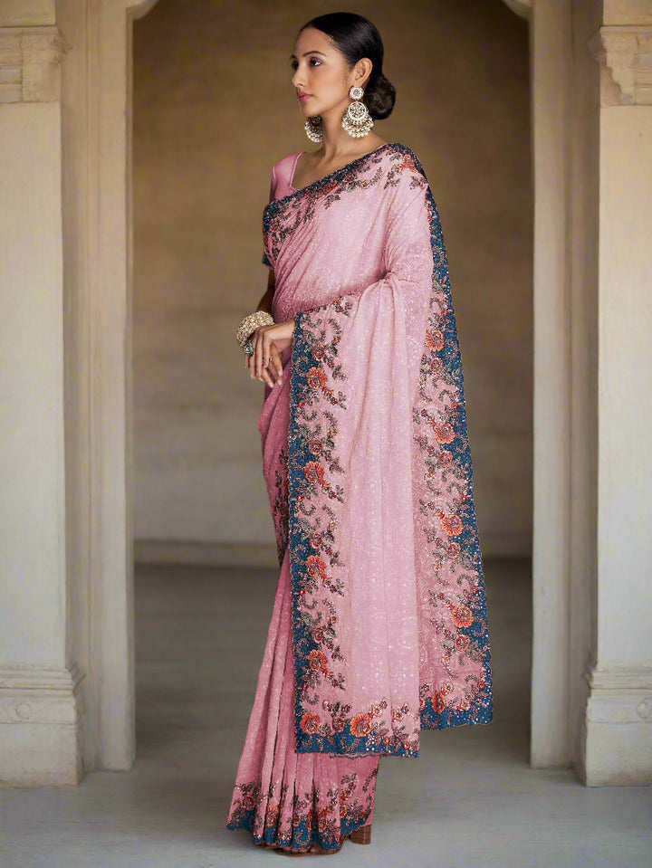 Vibrant color luxurious fabric exclusive attire crafted for elegance and style.