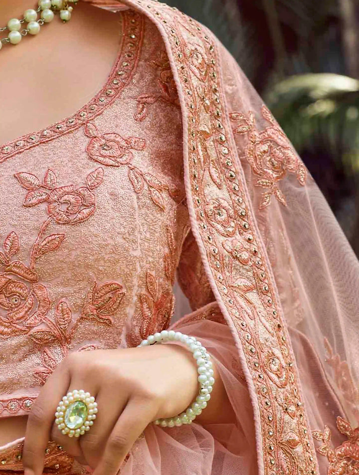 Peach Lehenga Choli | Perfect for Weddings & Special Celebrations
