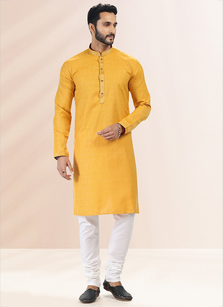 Men's Cotton Linen Pin tux Kurta Pajama | Traditional Wear for Festivals