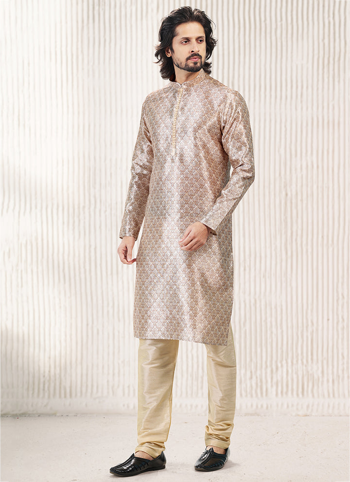 Exclusive Designer banarasi silk Premium Kurta Pajama | Perfect for Grand Celebrations & Traditional Gatherings