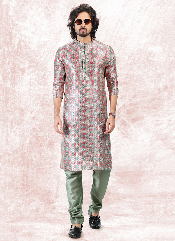 Timeless Elegant banarasi silk Premium Kurta Pajama | Intricately Crafted for Cultural & Festive Excellence