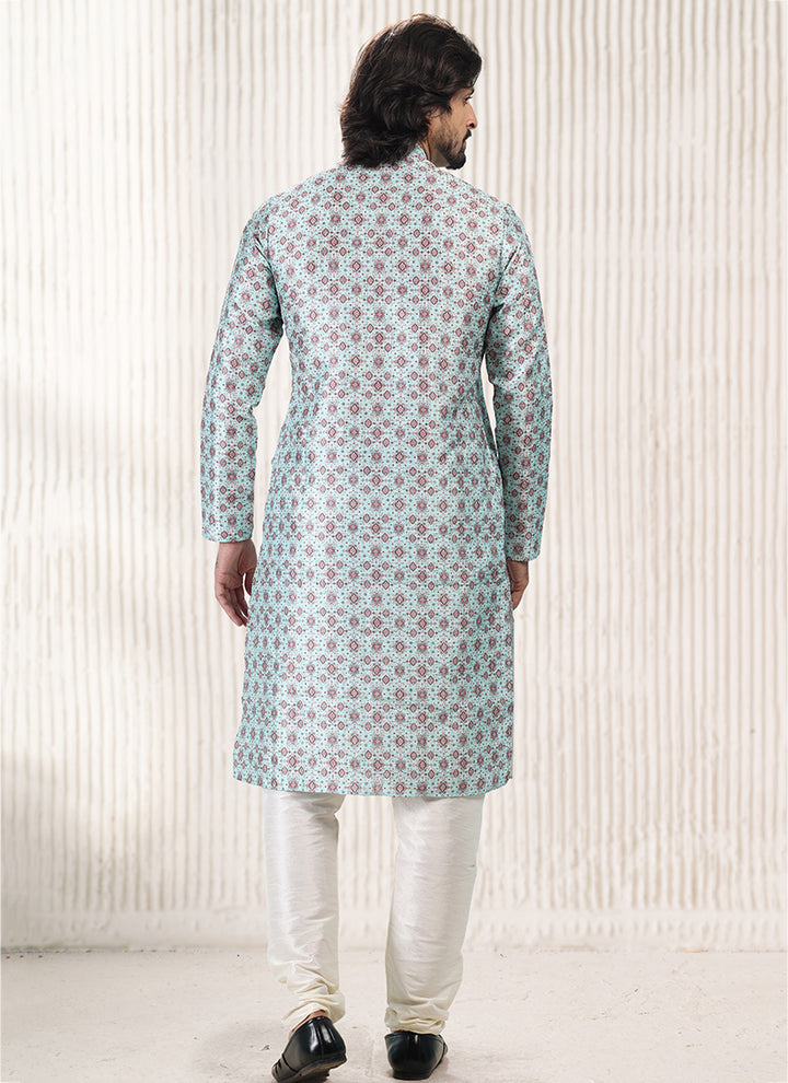Opulent Grand banarasi silk Premium Kurta Pajama | Handcrafted with Intricate Details for Timeless Appeal