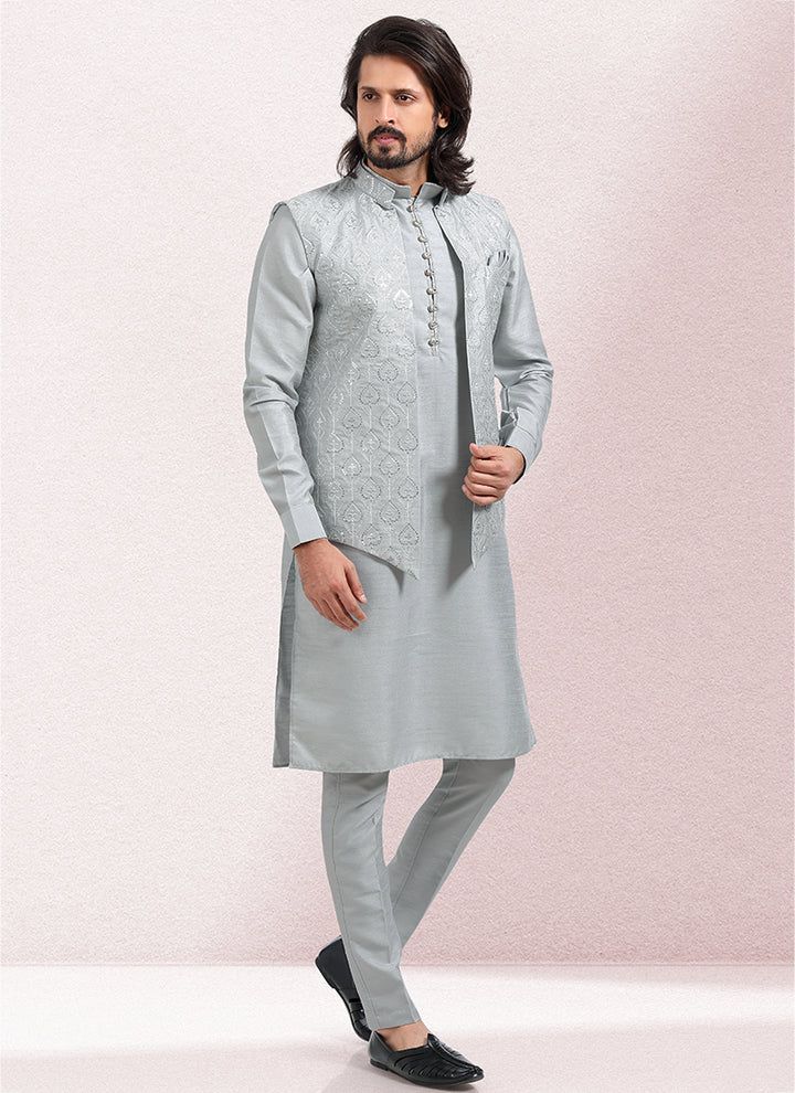 Luxurious Handcrafted art silk Premium Kurta Pajama | Designed to Elevate Your Style for Cultural Events