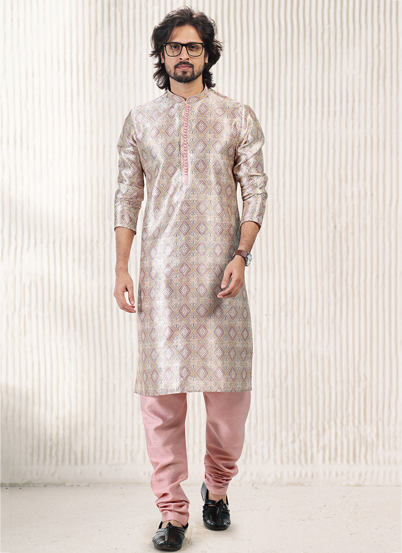 Timeless Elegant banarasi silk Premium Kurta Pajama | Intricately Crafted for Cultural & Festive Excellence