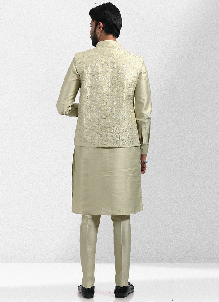Luxurious Handcrafted art silk Premium Kurta Pajama | Designed to Elevate Your Style for Cultural Events