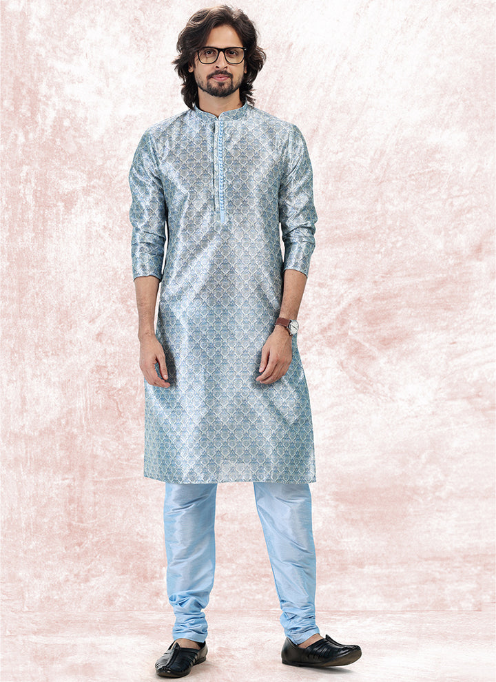 Exclusive Designer banarasi silk Premium Kurta Pajama | Perfect for Grand Celebrations & Traditional Gatherings
