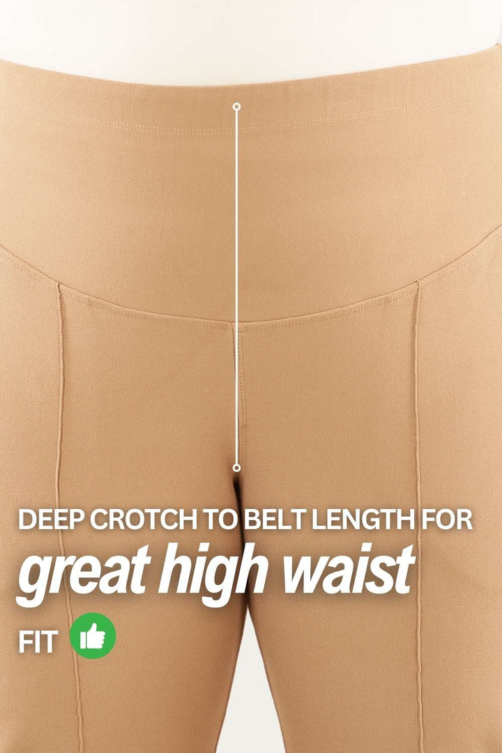 Plus Size Fawn Tummy Shaper Straight Fit Pants