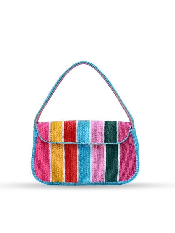 Stripe Multicolor Baguette Bag | Stylish Handbag Collection