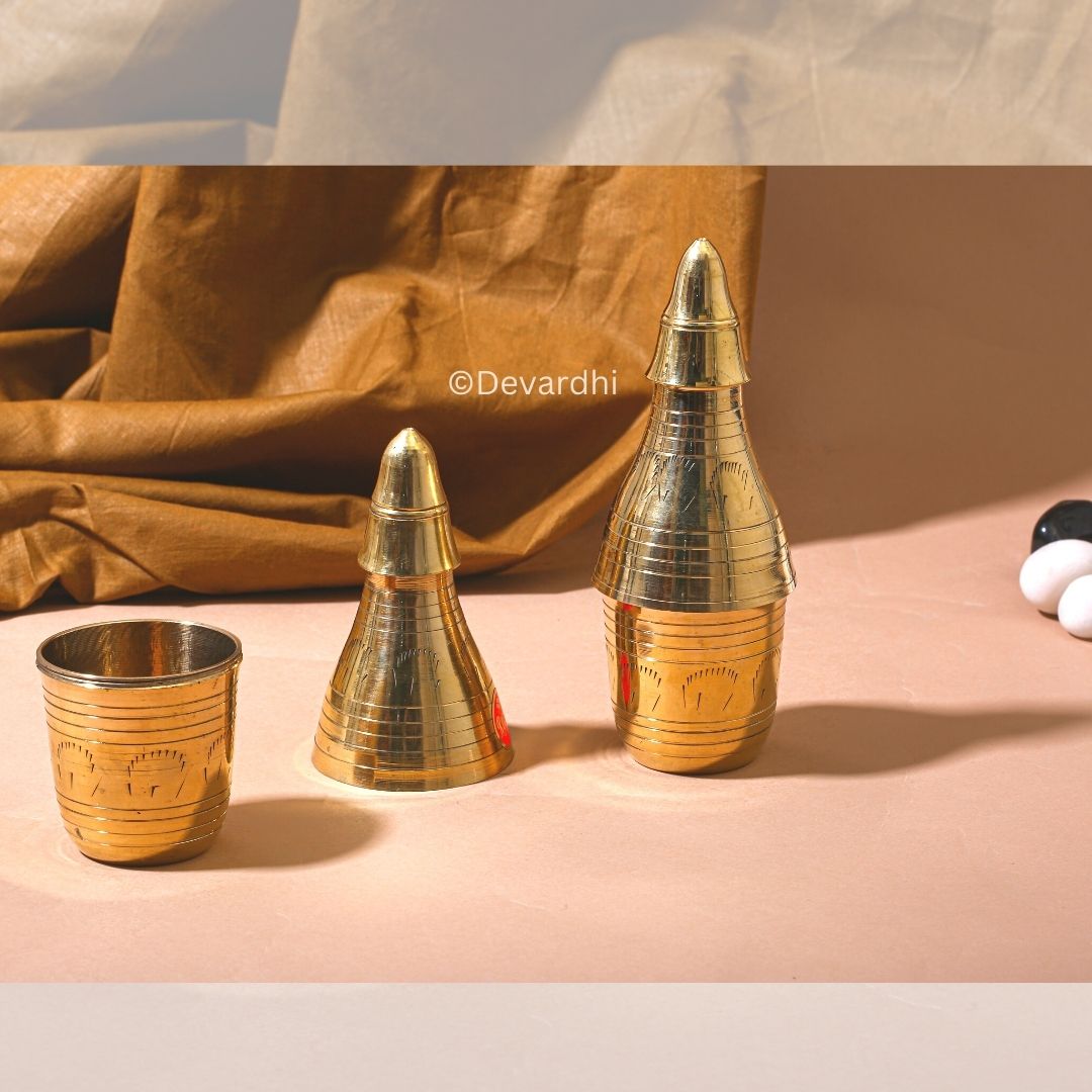 Alora Brass Mukhwas Bottle | Classy Storage for Refreshments