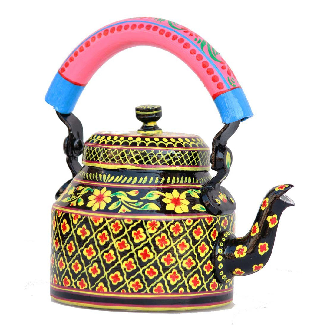 Designer Handpainted Kettle for Tea and Coffee | Home Decor Accessory 1L