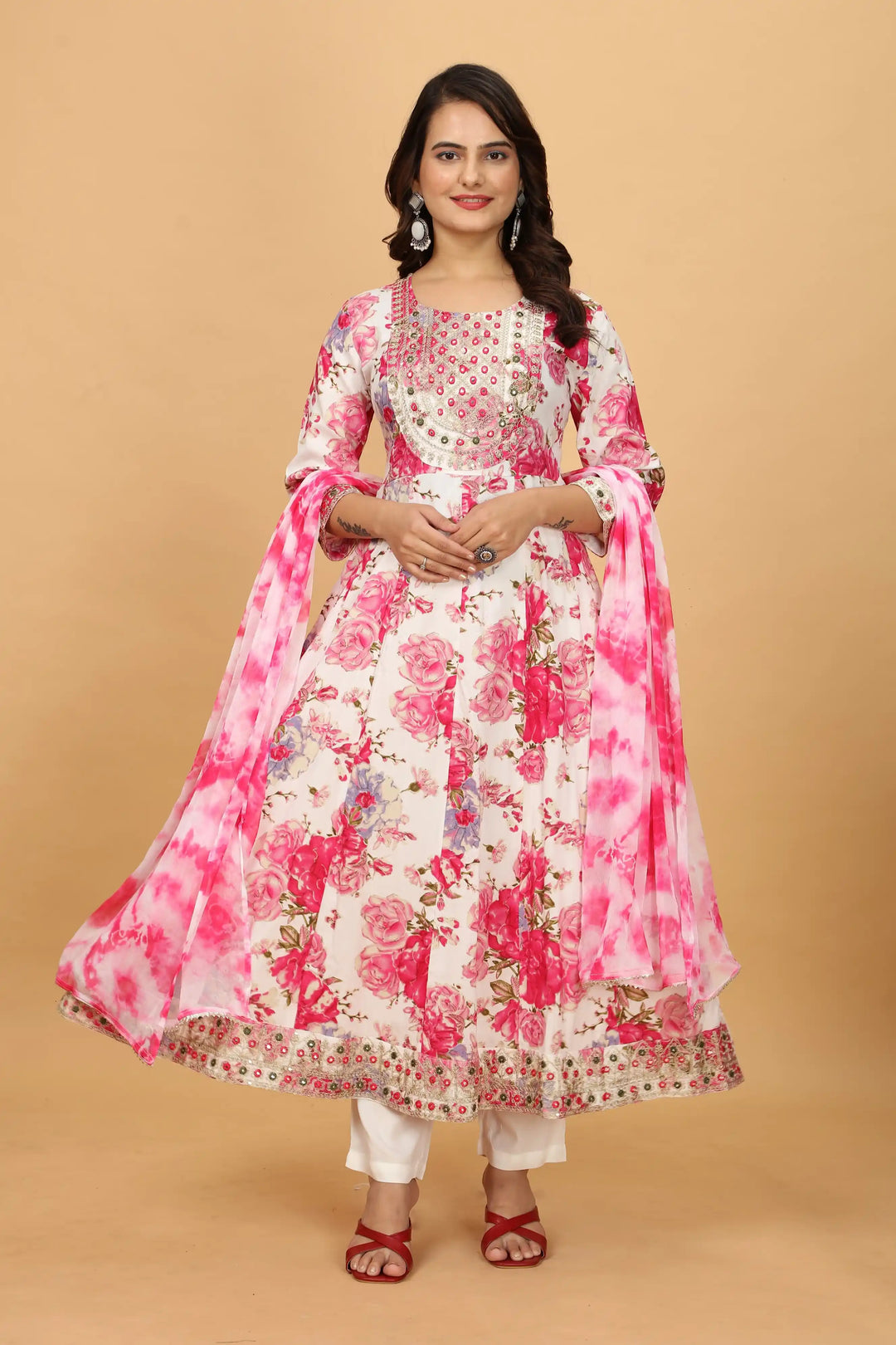 Graceful Chinon Salwar Kameez with Embroidery | Premium Ethnic Wear for Women