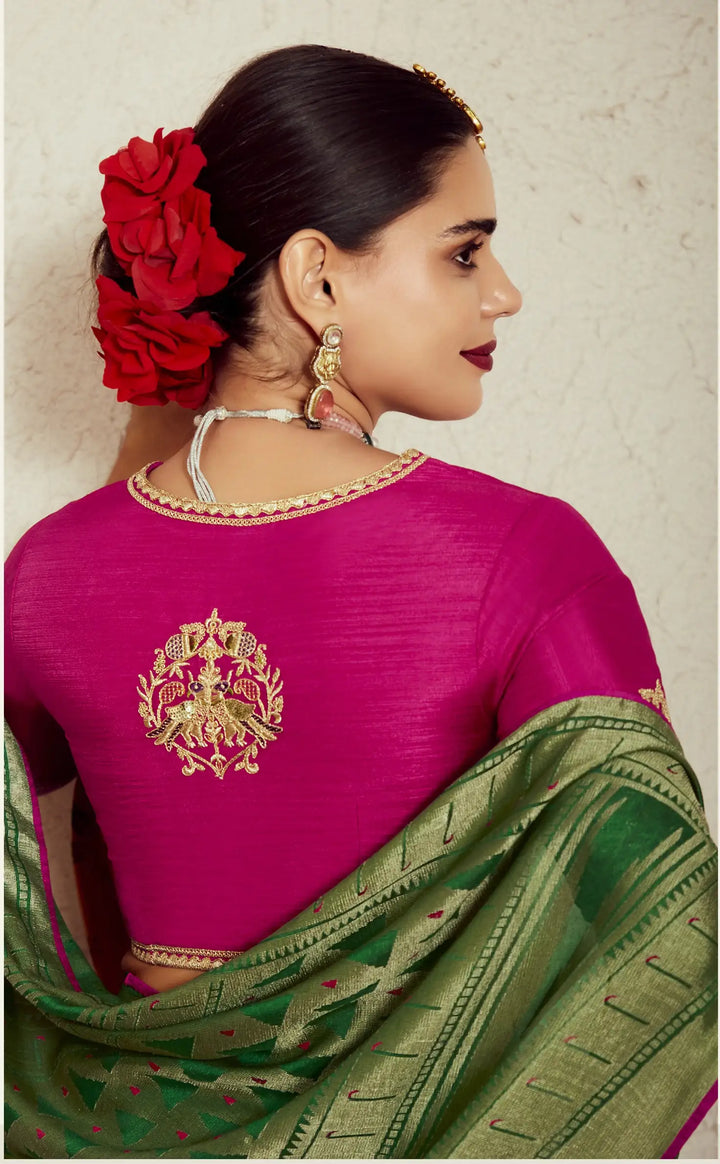 Chic Mustard Silk Saree with Dupin Blouse & Stylish Embroidery Work