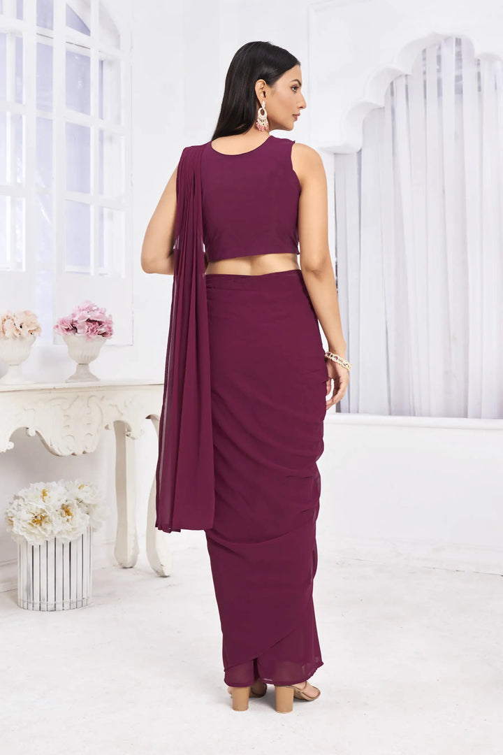 Glamorous Georgette Saree for Festive and Party Occasions