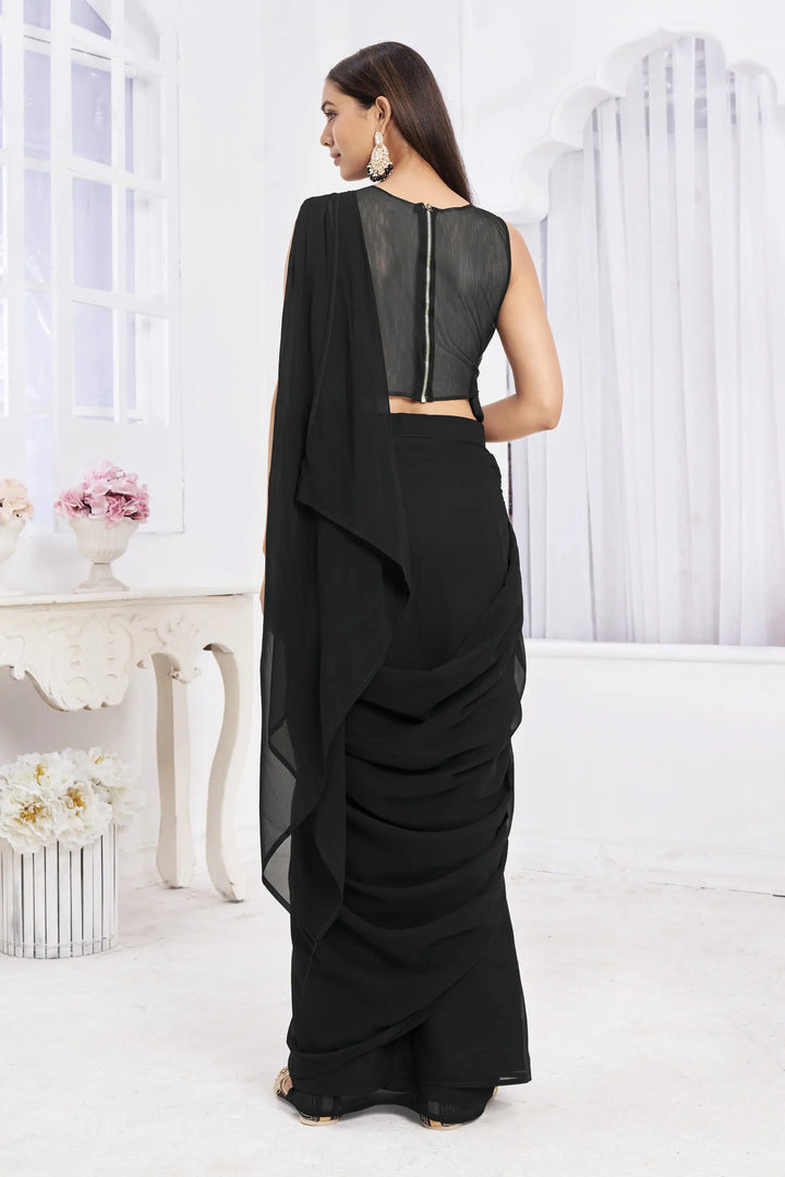 Glamorous Georgette Saree for Festive and Party Occasions