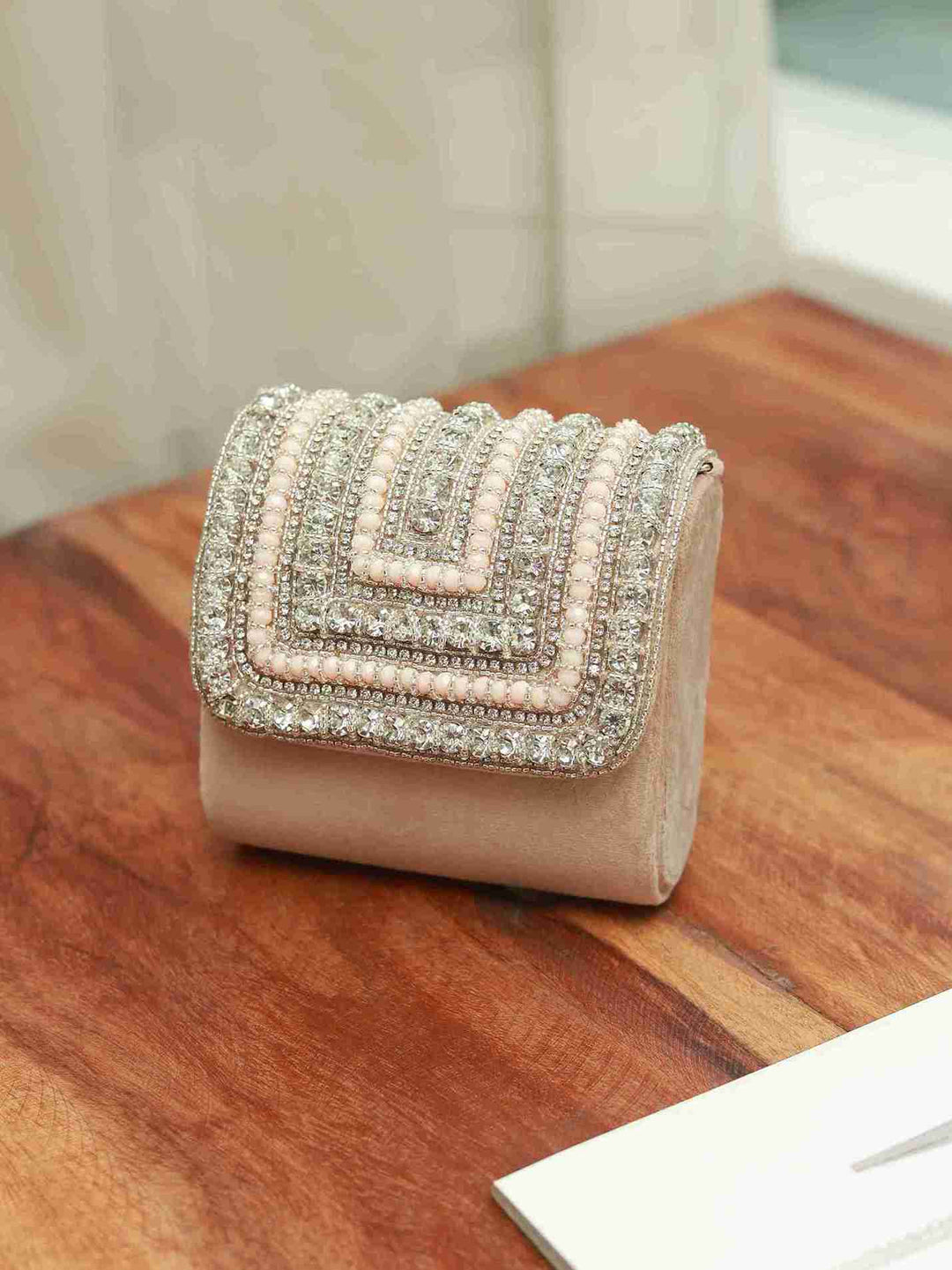 Nysa Mini Bag | Embroidered Handle Clutch for Elegant Style