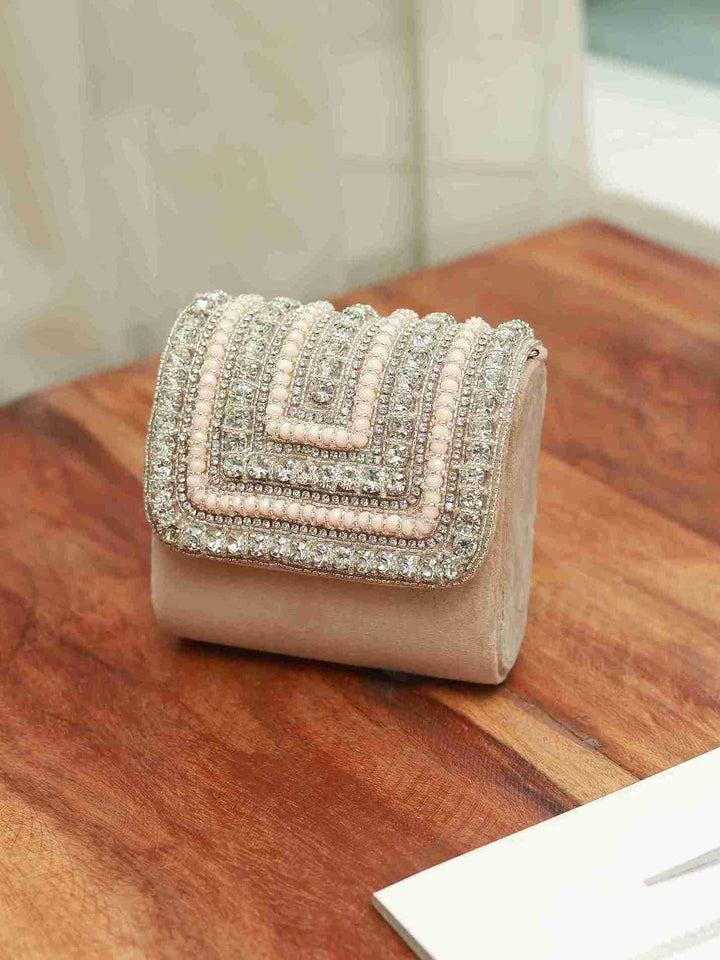 Nysa Mini Bag | Embroidered Handle Clutch for Elegant Style