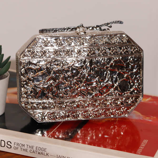 Burj Embellished Agate Stone Clutch | Designer Fashion Statement Bag