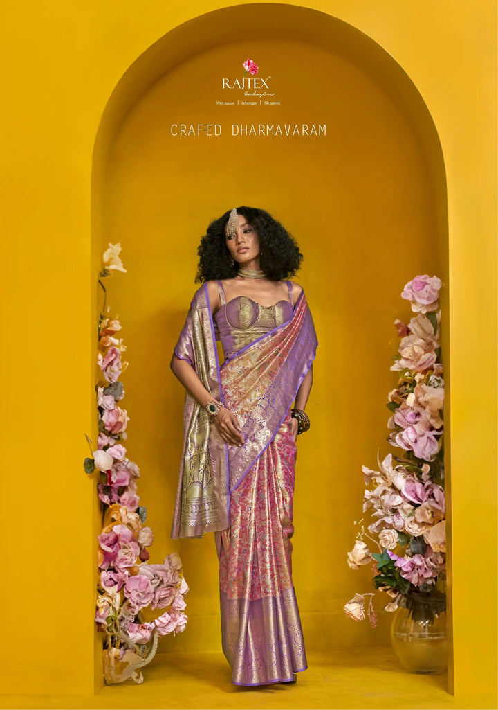 Vibrant Rani Pink Handloom Silk Saree with Rich Finish