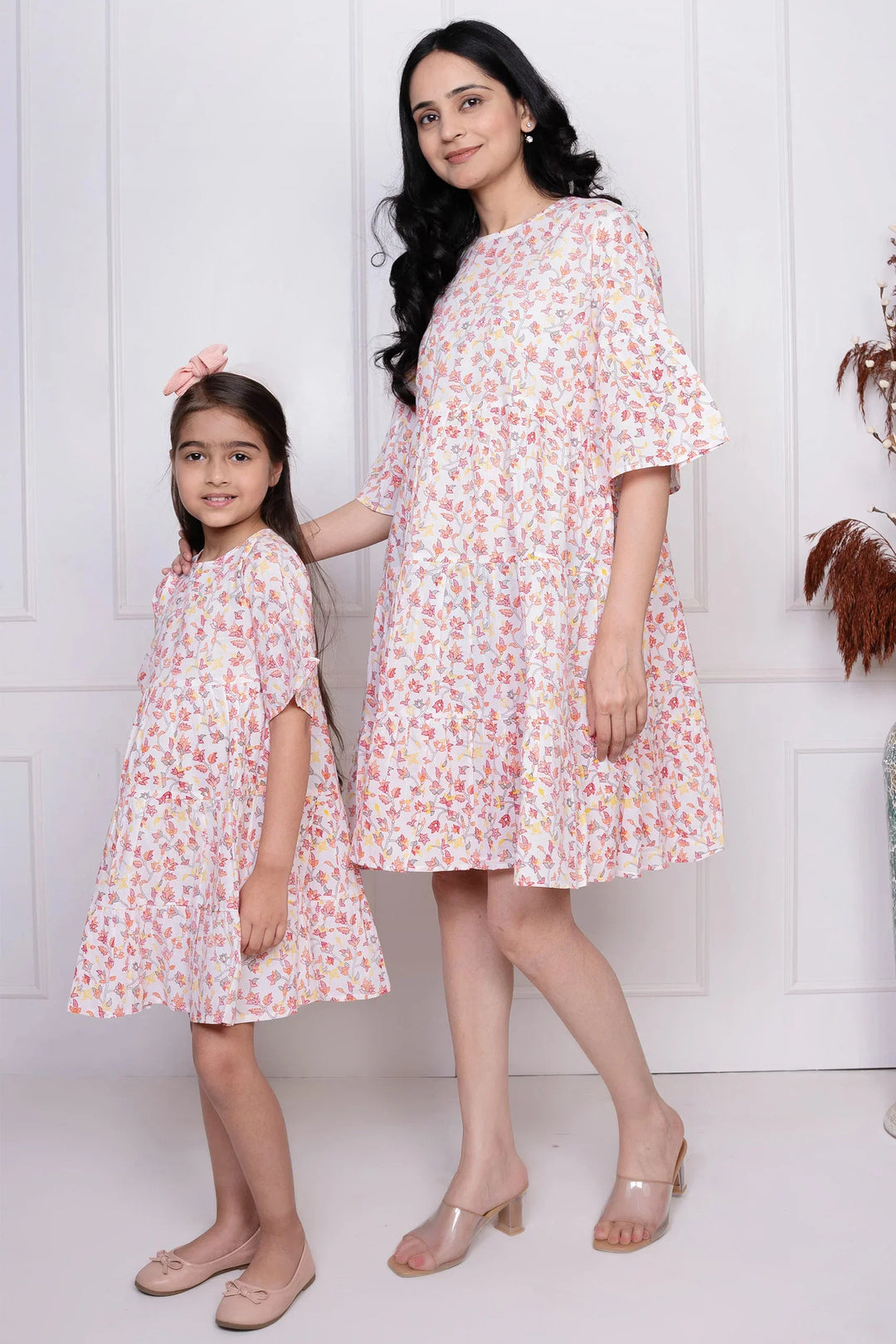 Mommy and Me Matching Dresses | White Floral Print
