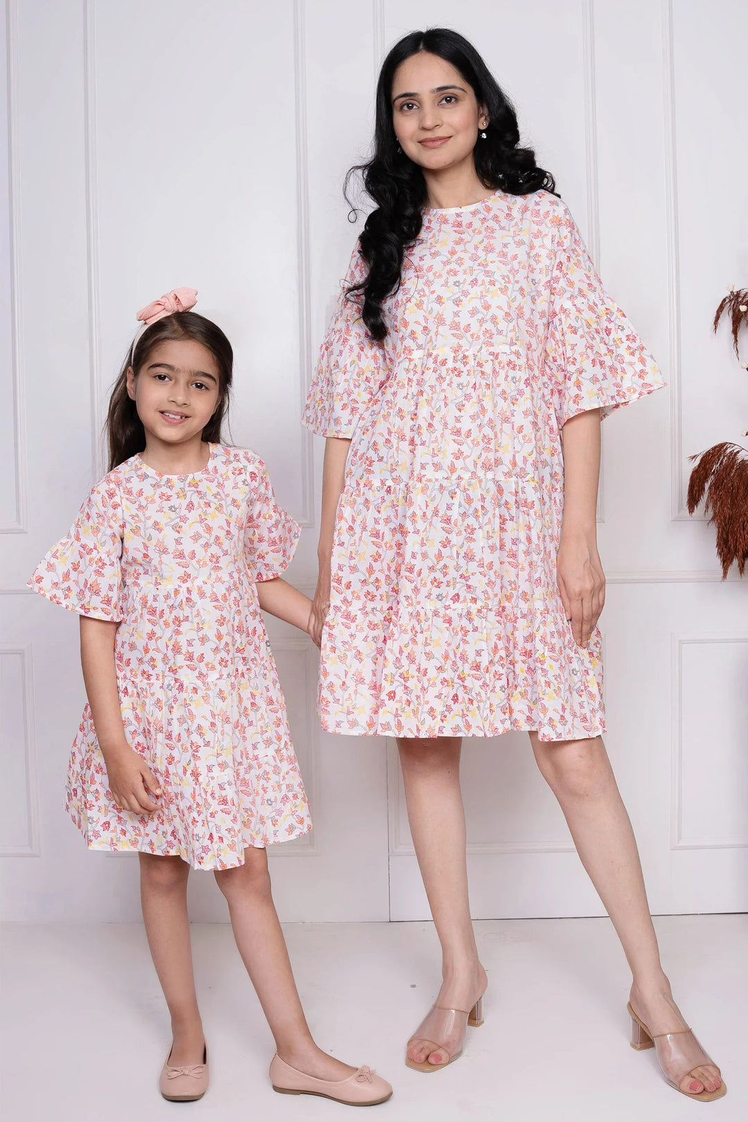 Mommy and Me Matching Dresses | White Floral Print