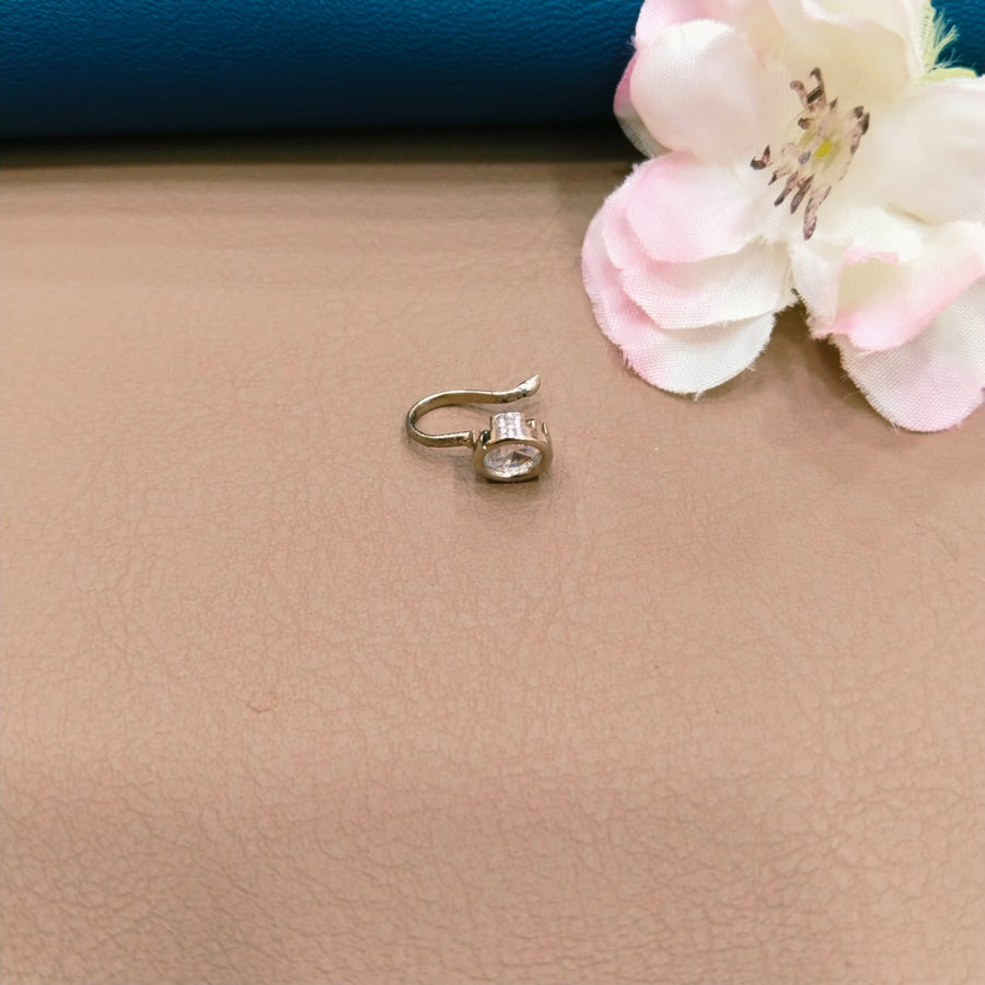 Classic silver nose ring, designed for a timeless look for special occasions.