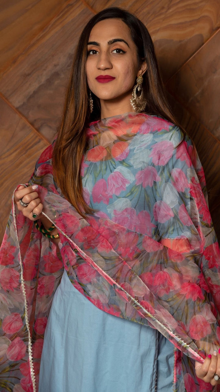 FIZA PURE COTTON SUIT SET - Pomcha Jaipur